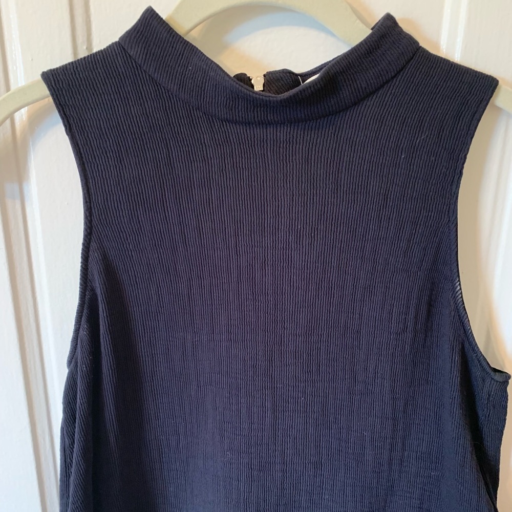 Zara navy blue loose crop top